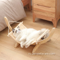 Деревянная плюшевая печать мебель для домашних животных кошачья качельная кровать